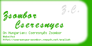 zsombor cseresnyes business card